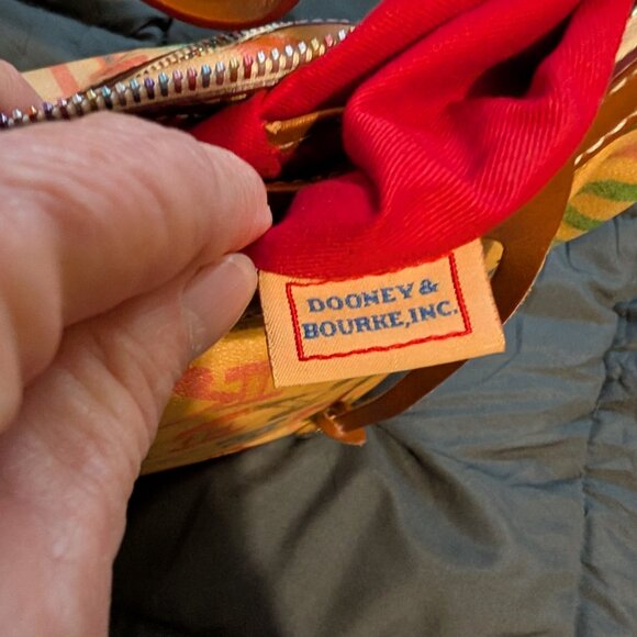 Authentic Dooney & Bourke Leather Hobo Doodle Bag Purse Multi Color NICE - Picture 7 of 7